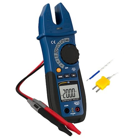 Pce Instruments Digital Multimeter Current Clamp, Up to 200 A PCE-CM 3